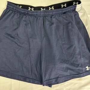 Under Armour Women's Medium Blue and White Shorts